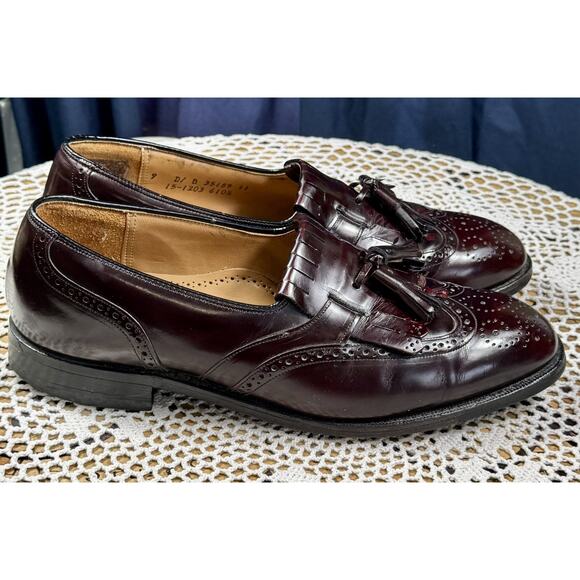 JOHNSTON & MURPHY Tassel Burgundy Sz 9 M Men Leather Slip-On Dress Loafers 3152 - Picture 9 of 15